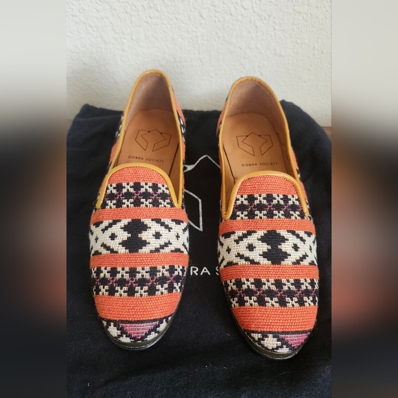 Cobra Society Orange Tapestry Loafers - Picture 1 of 12